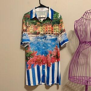 Colorful Scenic Print Women’s Dress NWTs